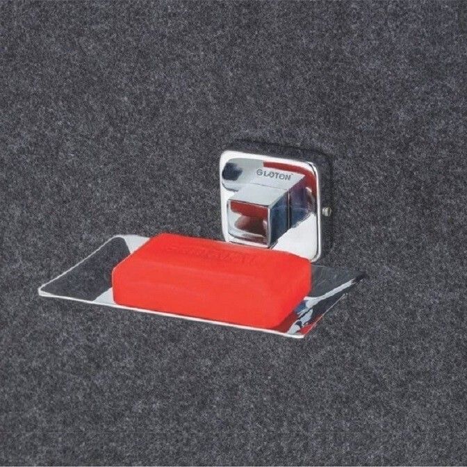 Stainless Steel Square Shape Single Soap Holder for Bathroom, Soap Stands 4 inch 2 Bar Towel Rod-image-9