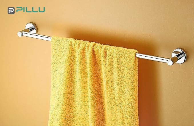 Heavy Round Stainless Steel 24 Inch Towel Rod for Bathroom Towel Bar Stand 24 inch 1 Bar Towel Rod
