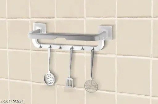 5 Hook Soap Holder Rack 11.8 inch 0 Bar Towel Rod-image-45
