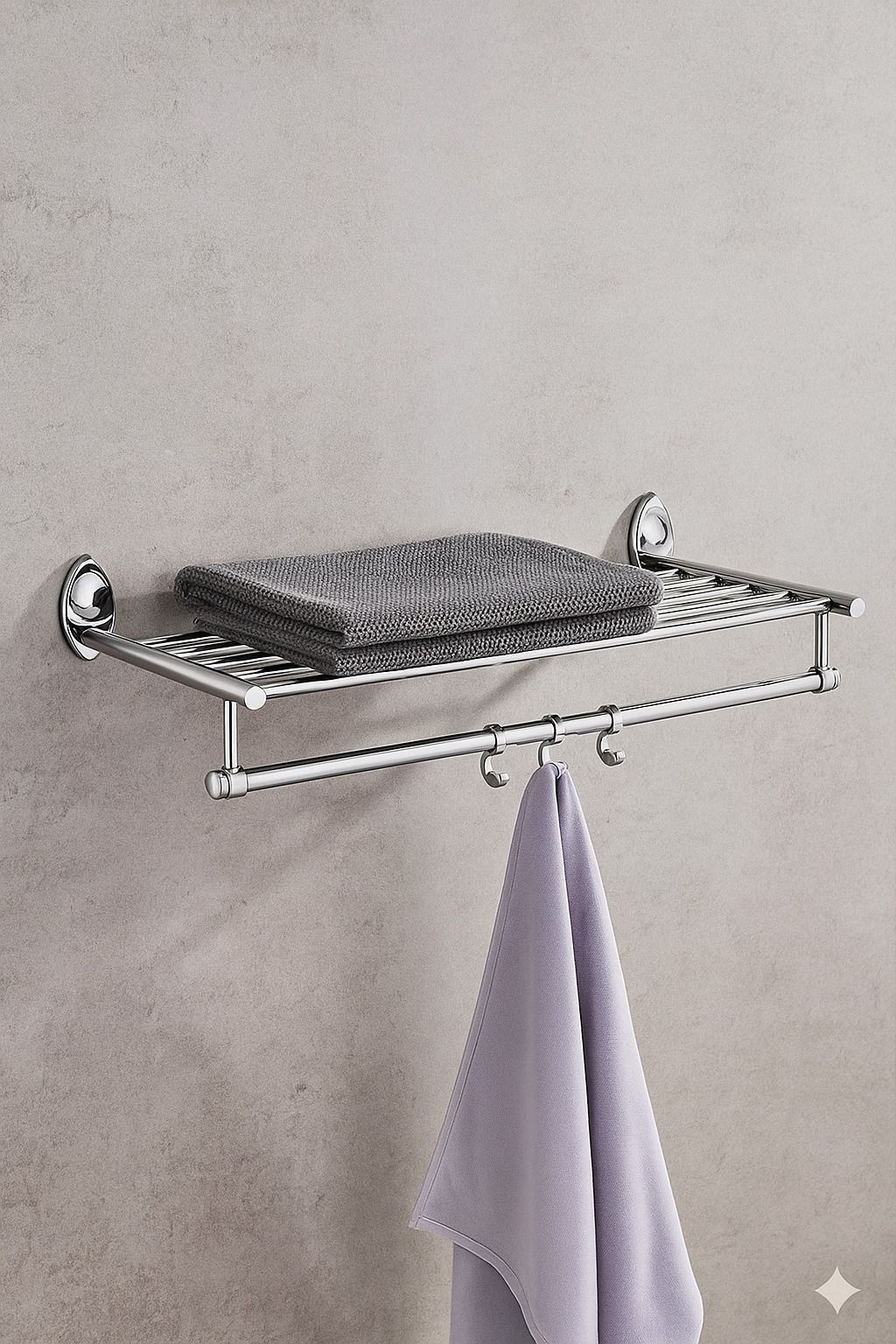 goldfinch Rustproof Chrome Finish Towel Holder for Bathroom & Kitchen 24 inch 5 Bar Towel Rod-picture-17