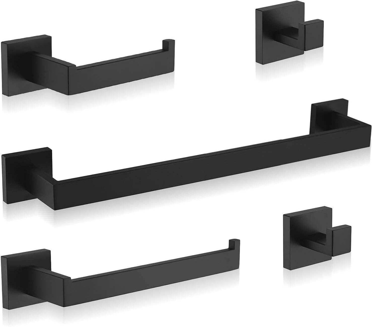 Towel Hanger for Bathroom and Kitchen, Wall Mount 5 Piece Set, 21 inch 1 Bar Towel Rod-image-49