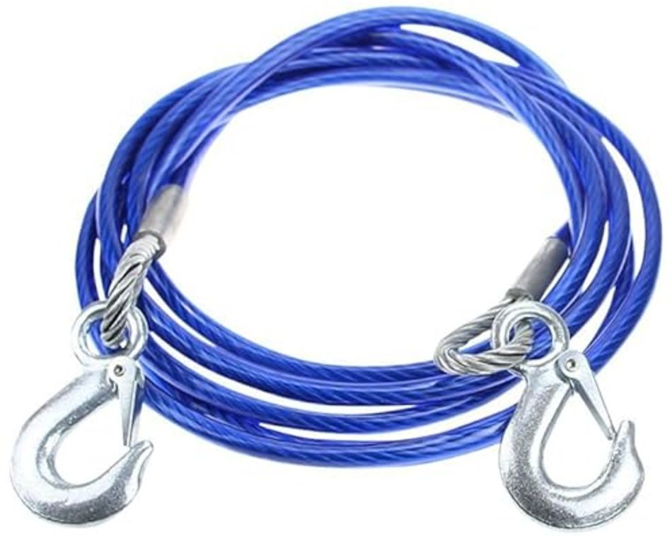 bayleef Car Trailer Rope car 4 M 3 T Steel Wire Trailer Belt Traction Hook 4 m Towing Cable-picture-13