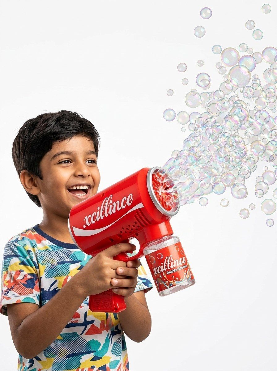 xcillince toys High Output Bubble Gun Toy with Easy Grip Handle and Bubble Refill Toy Bubble Maker-picture-37