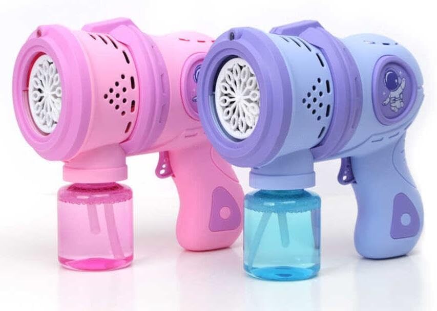 Rechargeable Big Size Bubble Gun Toy for Kids with 2 Bottle (Color as per stock) Water Gun-image-3