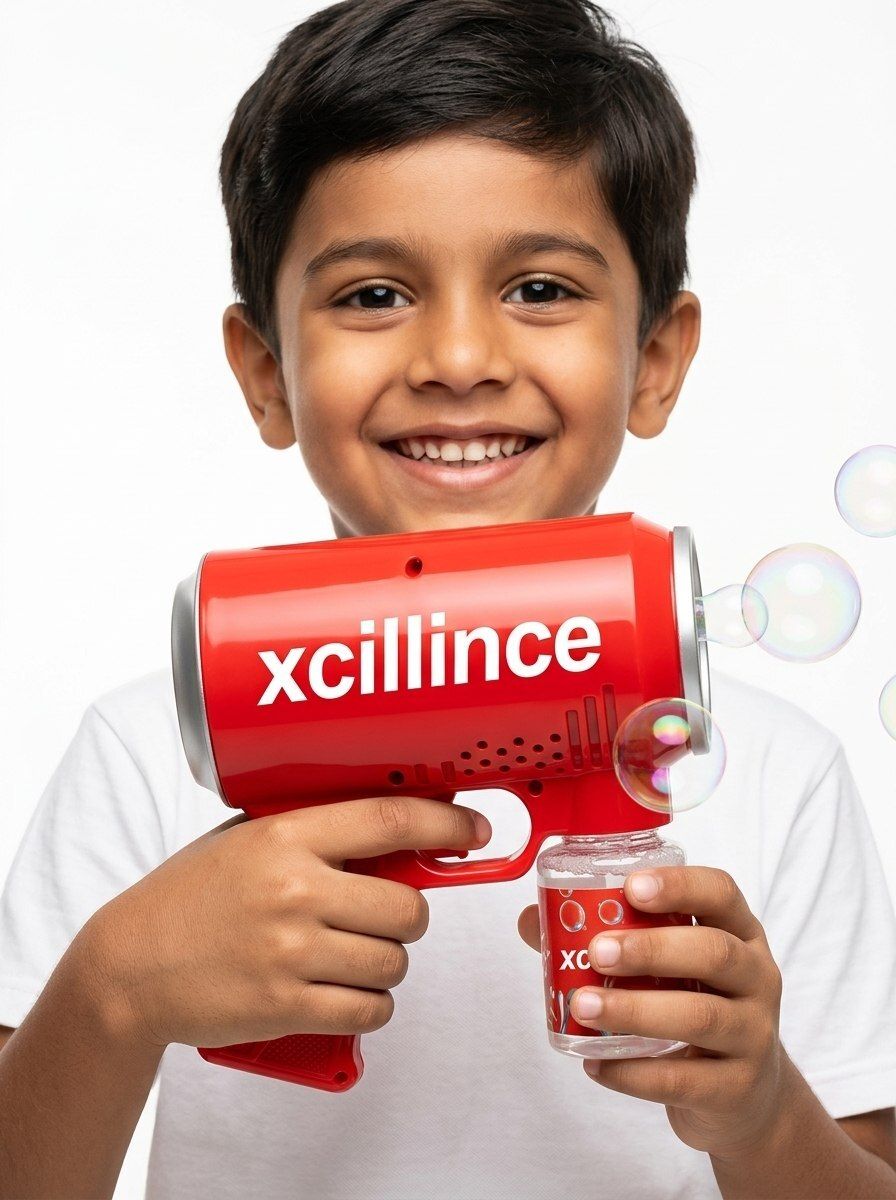 xcillince toys Bubble Gun with Continuous Bubble Stream and Refill Bottle Toy Bubble Maker-picture-42