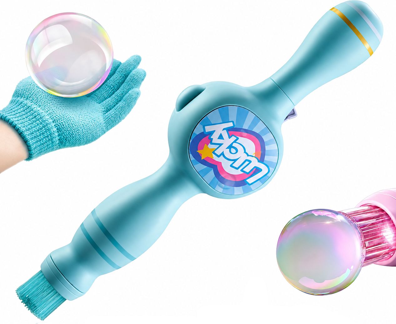 Kids Bubble Wand with Smoke Effect LED Lights USB Rechargeable Bubble Toy Toy Bubble Maker-image-13