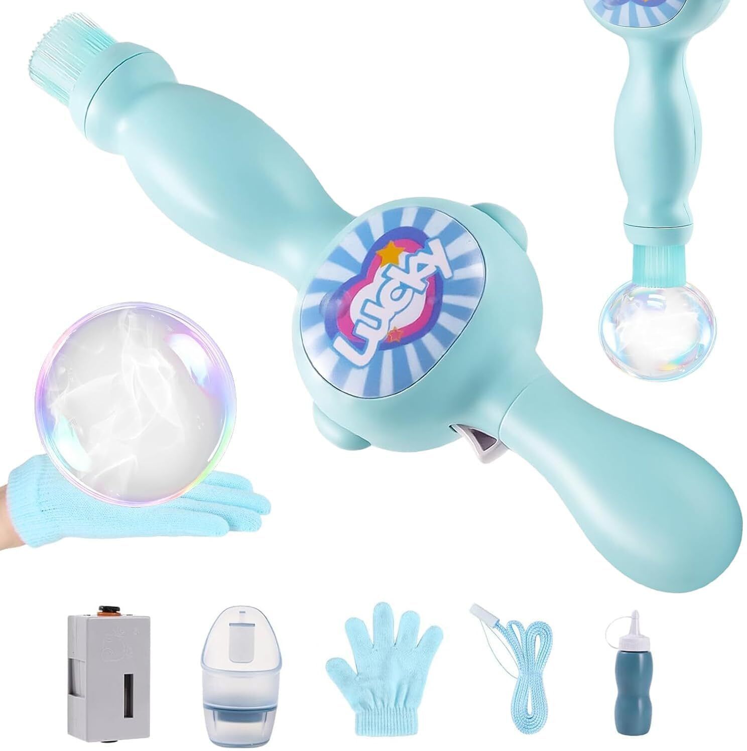Colorful LED Bubble Blower for Kids Outdoor Garden Party Bubble Toy Toy Bubble Maker-image-49