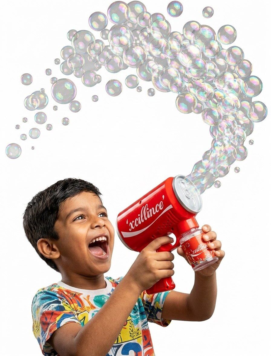 xcillince toys Bubble Blaster Gun Toy with Bubble Solution Refill for Kids Outdoor Play Toy Bubble Maker-picture-21