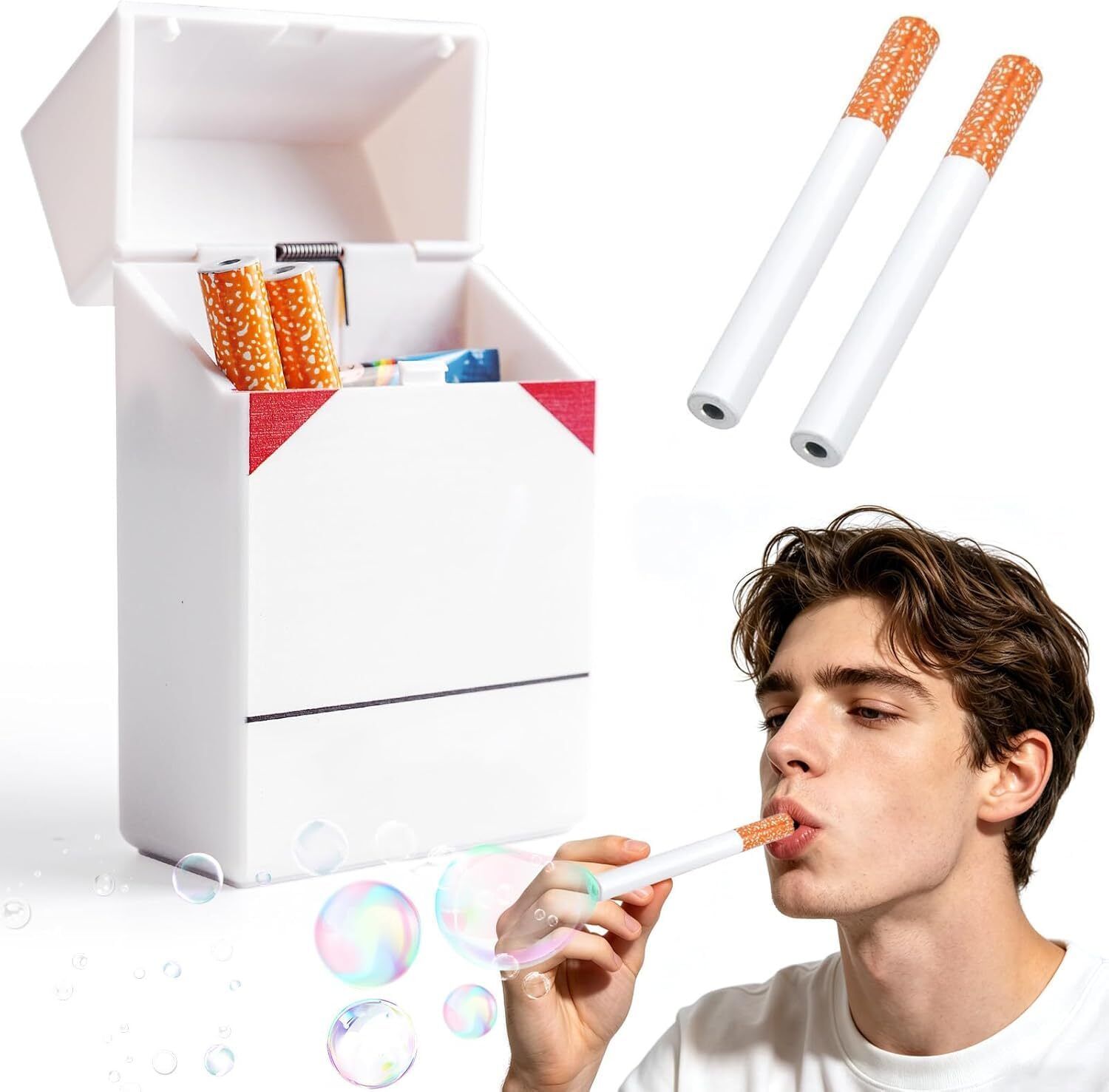Bubble Blowing Toy for Kids 2 Bubble Sticks with Solution Funny Party Prank Toy Toy Bubble Maker-image-30