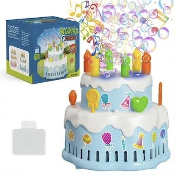 sse toy Rechargeable 10 Hole Cake with Lights And Sounds Automatic Machine for Kids Toy Bubble Maker-picture-46