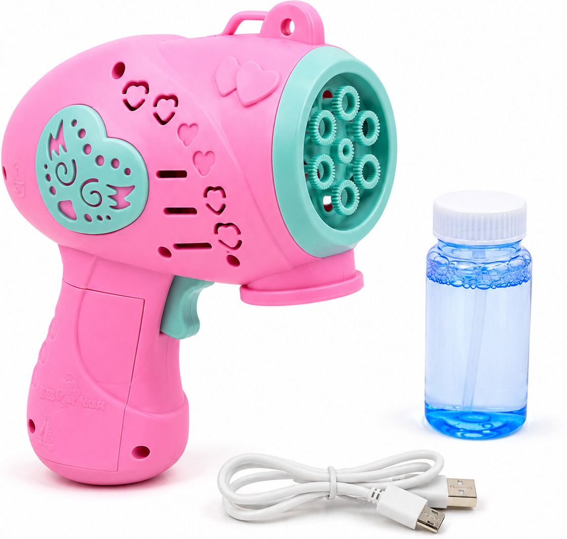 USB Rechargeable Bubble Gun for Kids Toy Bubble Maker-image-47