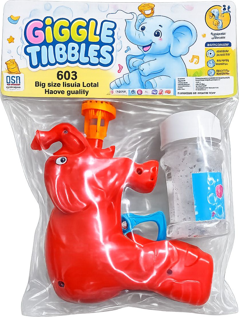 Cute Elephant Bubble Gun Toy for Kids with Bubble Liquid Solution Toy Bubble Maker-image-21