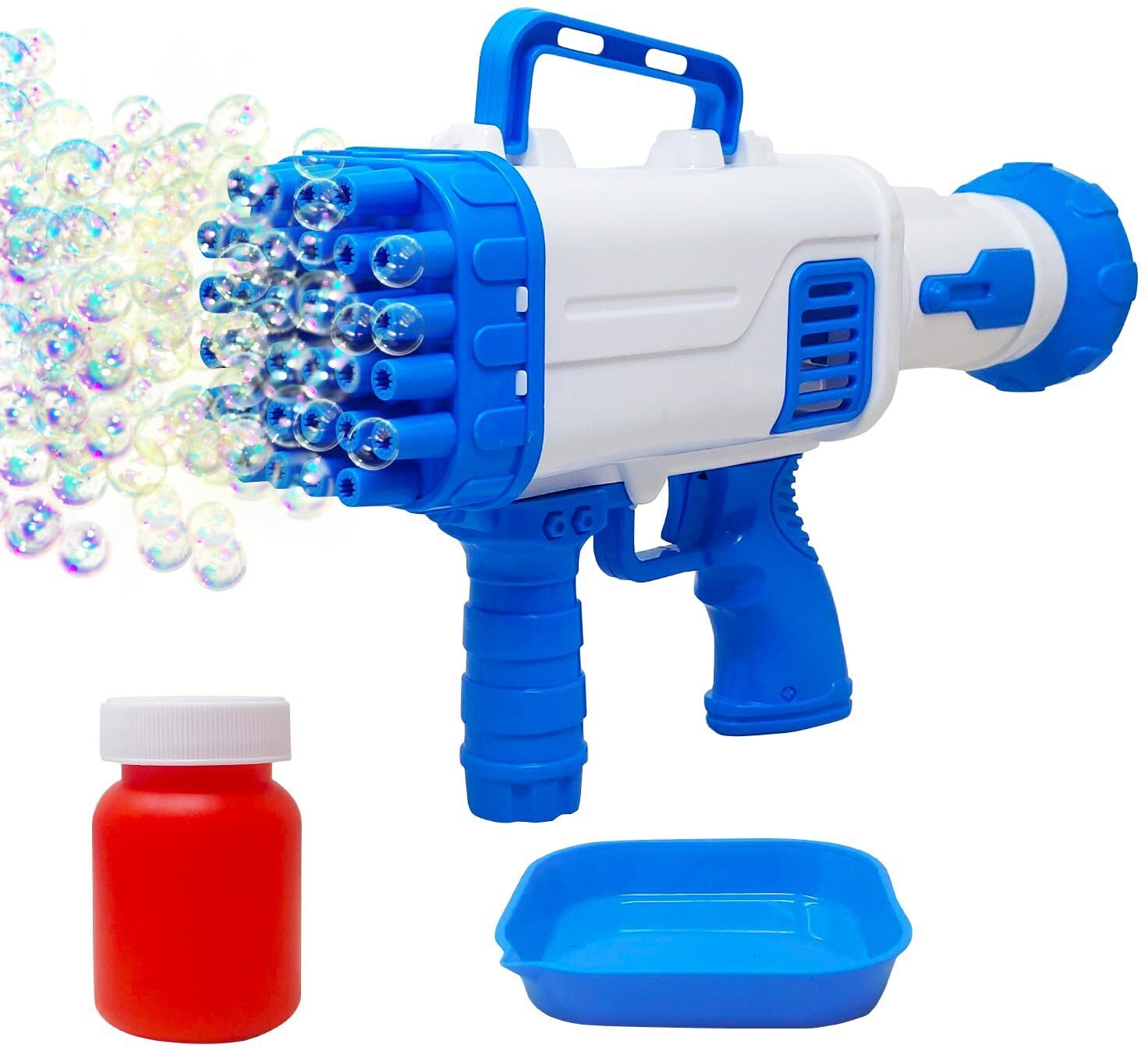 Electric Gatling Bubble Gun for Kids with Soap Solution Indoor and Outdoor Water Gun-image-3