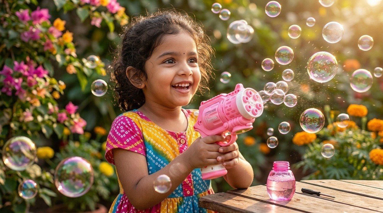 Automatic Bubble Machine Gun Toy for Boys & Girls Toy Bubble Maker-image-0