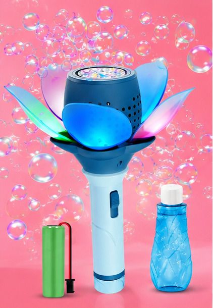 Electric Bubble Wand Toy with LED Lights & Bubble Solution for Kids Toy Bubble Maker-image-13