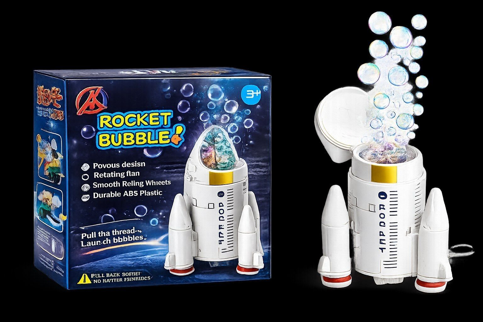 alw toys Space Rocket Bubble Machine with LED Lights | Automatic Bubble Maker Toy Bubble Maker-picture-28