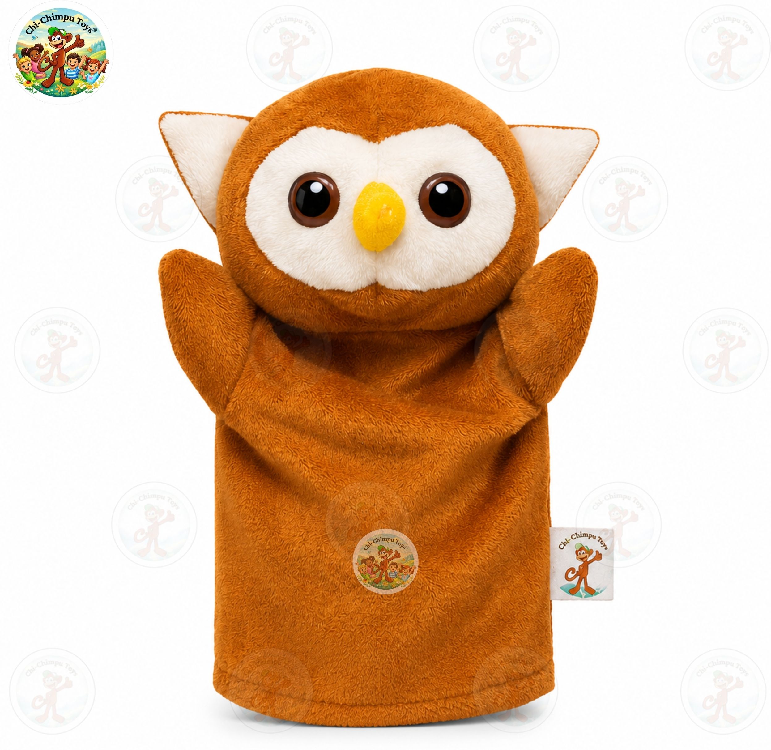 chi-chimpu toys Owl Hand Puppet 22 cm Soft Plush Educational Toy for Kids Hand Puppets-picture-18