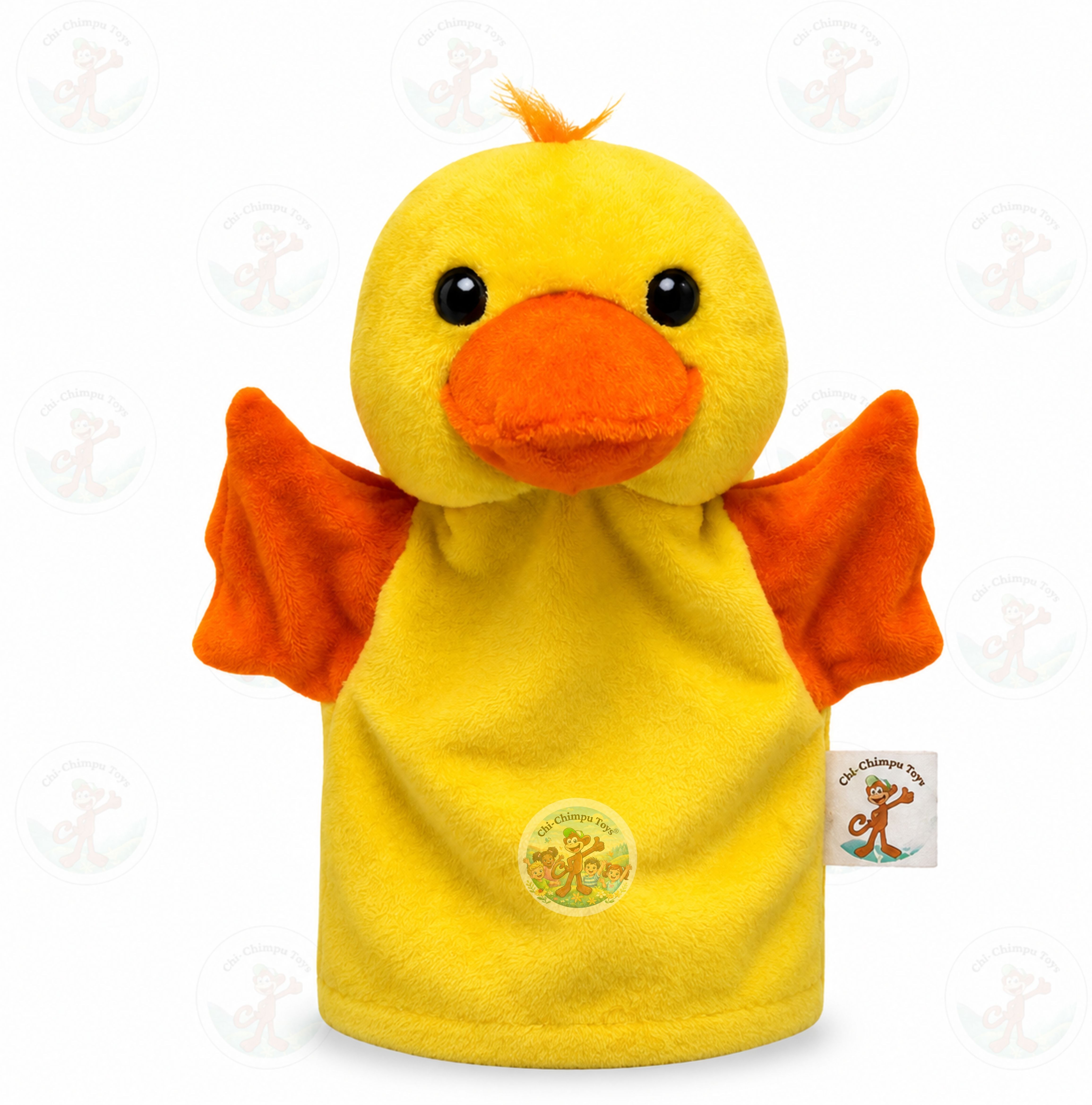 chi-chimpu toys Duck Hand Puppet 22 cm Soft Plush Educational Toy for Kids Hand Puppets-picture-23
