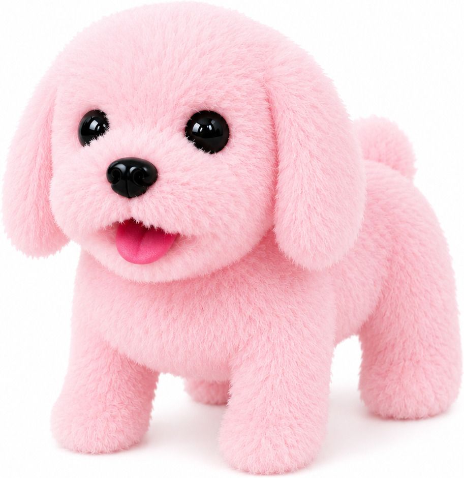 sita Interactive Walking Plush Puppy Toy with Tail Wagging | Pink Dog Toy for Kids Hand Puppets-picture-5