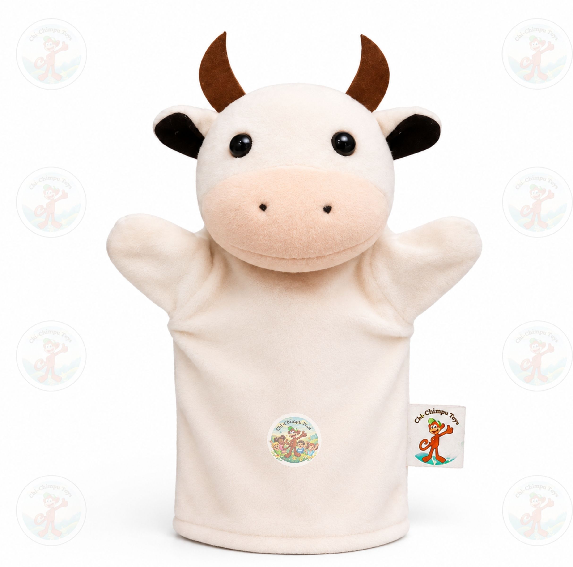 chi-chimpu toys Cow Hand Puppet 22 cm Soft Plush Educational Toy for Kids Hand Puppets-picture-11
