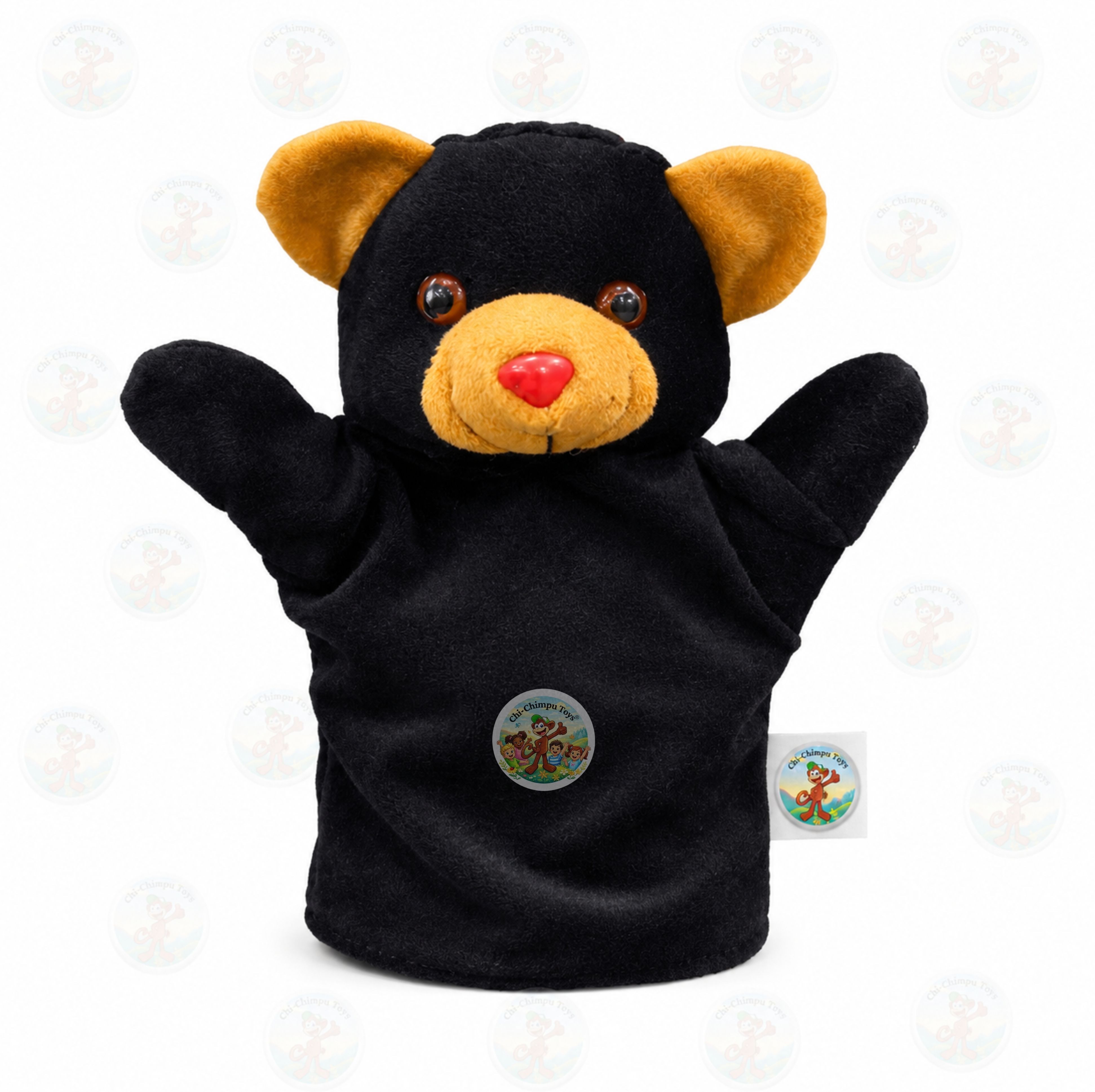 chi-chimpu toys Bear Hand Puppet 22 cm Soft Plush Educational Toy for Kids Hand Puppets-picture-20