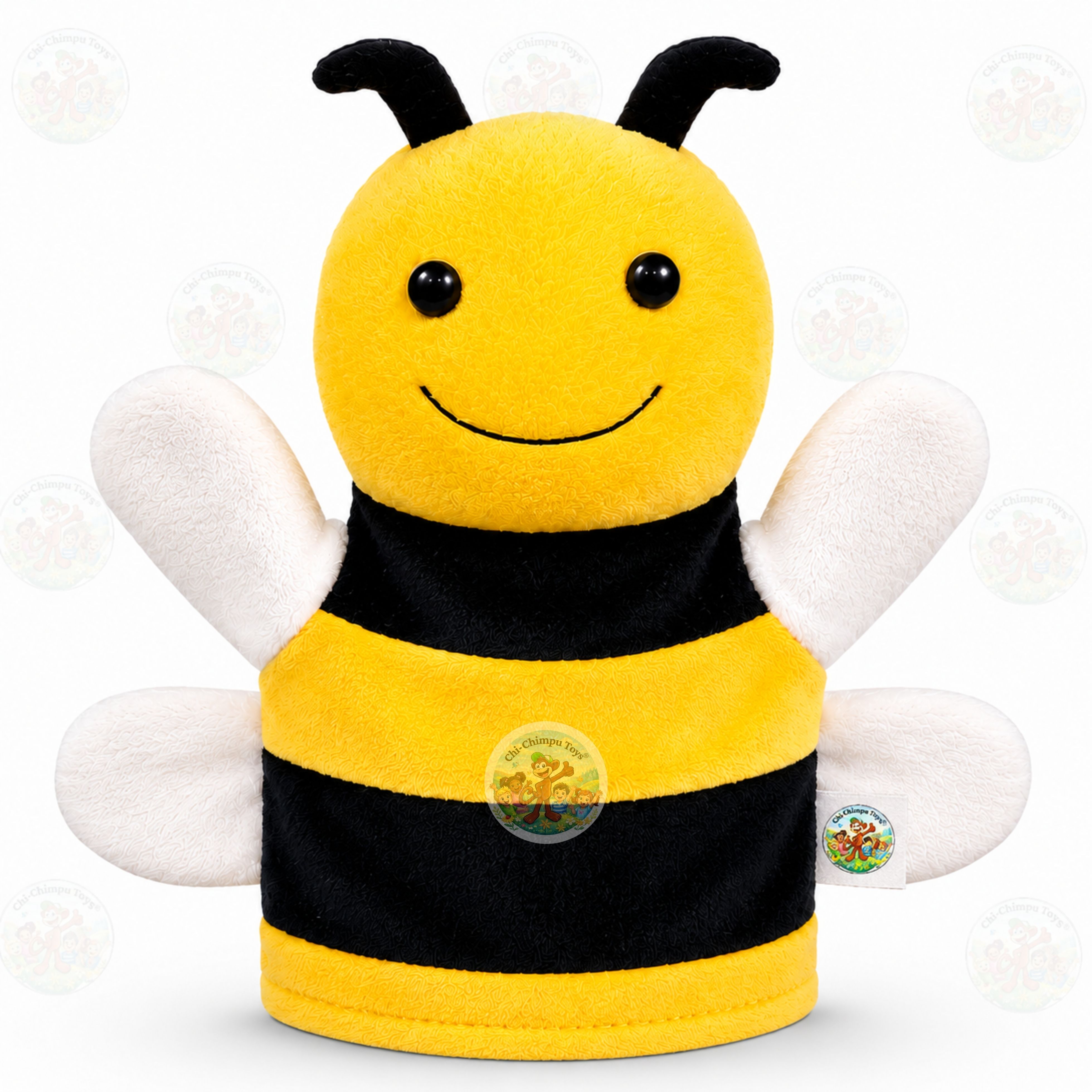 chi-chimpu toys Honey Bee Hand Puppet 22 cm Soft Plush Educational Toy for Kids Hand Puppets-picture-39