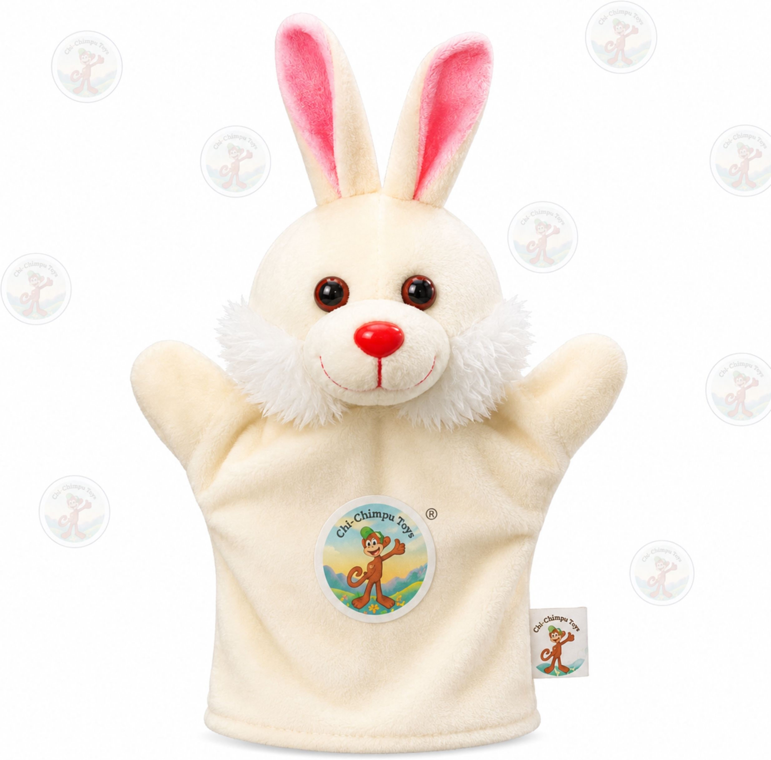 chi-chimpu toys Rabbit Hand Puppet 22 cm Soft Plush Educational Toy for Kids Hand Puppets-picture-19