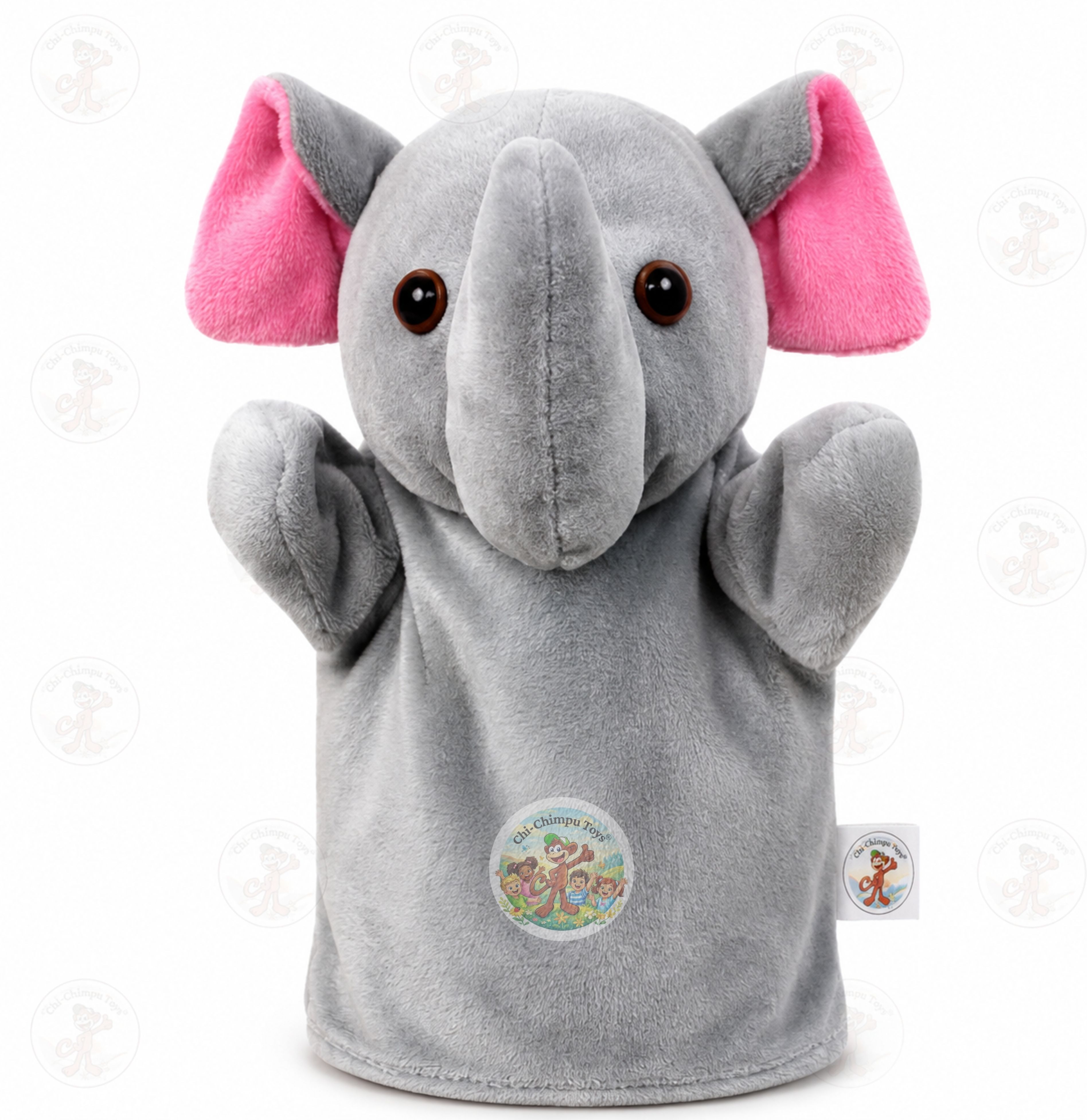 chi-chimpu toys Elephant Hand Puppet 22 cm Soft Plush Educational Toy for Kids Hand Puppets-picture-35
