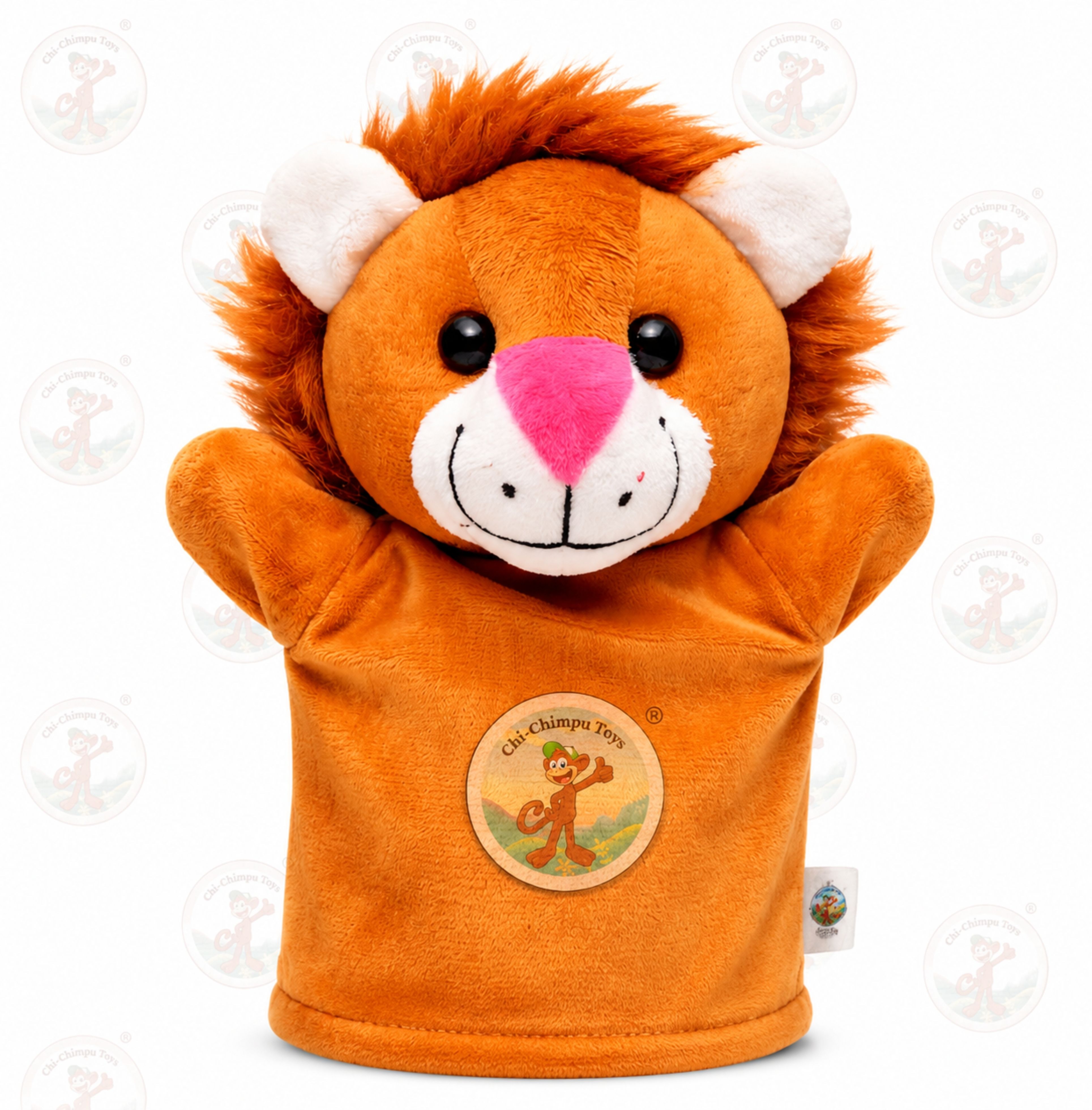 chi-chimpu toys Lion Hand Puppet 22 cm Soft Plush Educational Toy for Kids Hand Puppets-picture-17