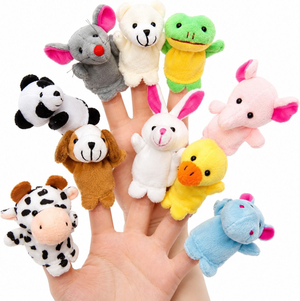 awals Animal Finger Puppets for Kids Soft Plush Toy Set for Toddlers Play Finger Puppets-picture-23