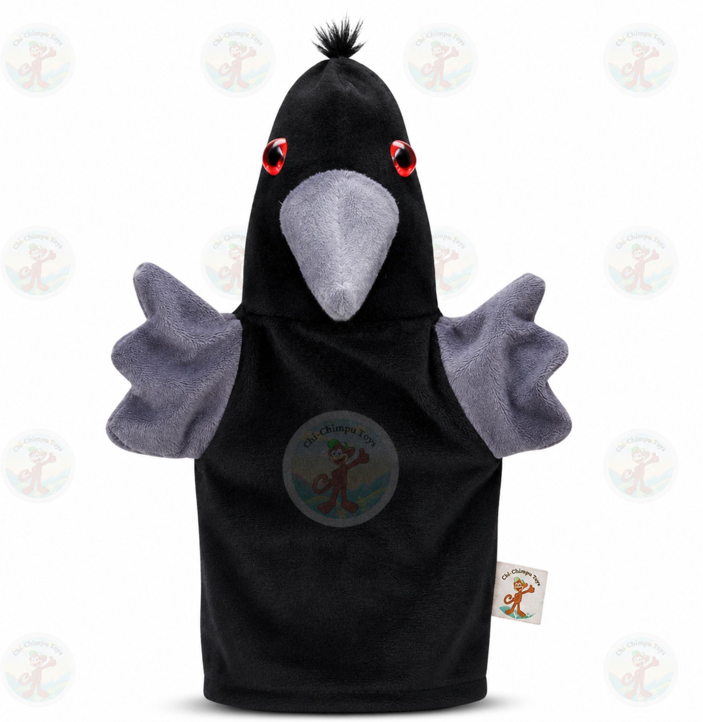 chi-chimpu toys Crow Hand Puppet 22 cm Soft Plush Educational Toy for Kids Hand Puppets-picture-41