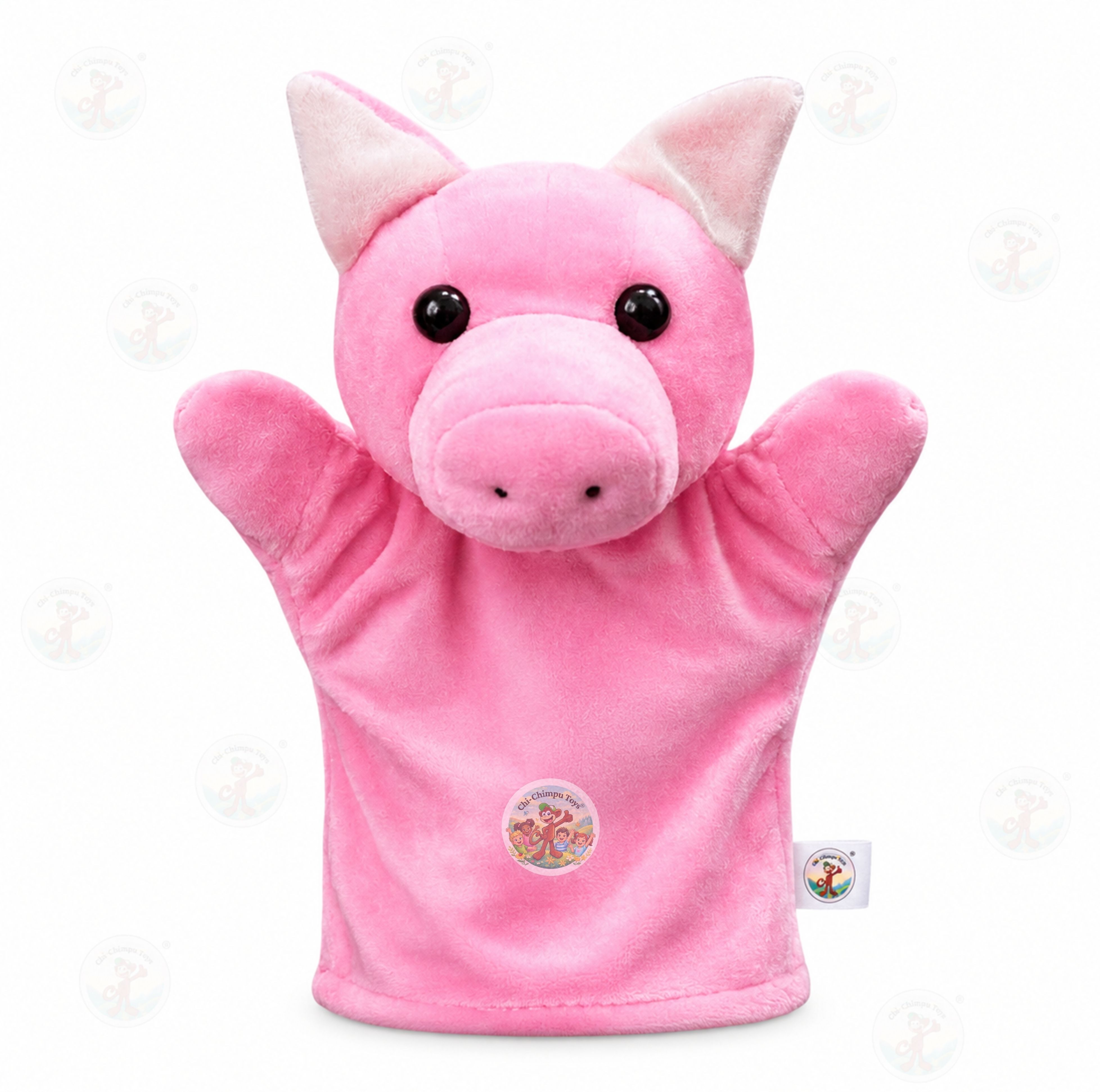 chi-chimpu toys Pig Hand Puppet 22 cm Soft Plush Educational Toy for Kids Hand Puppets-picture-40