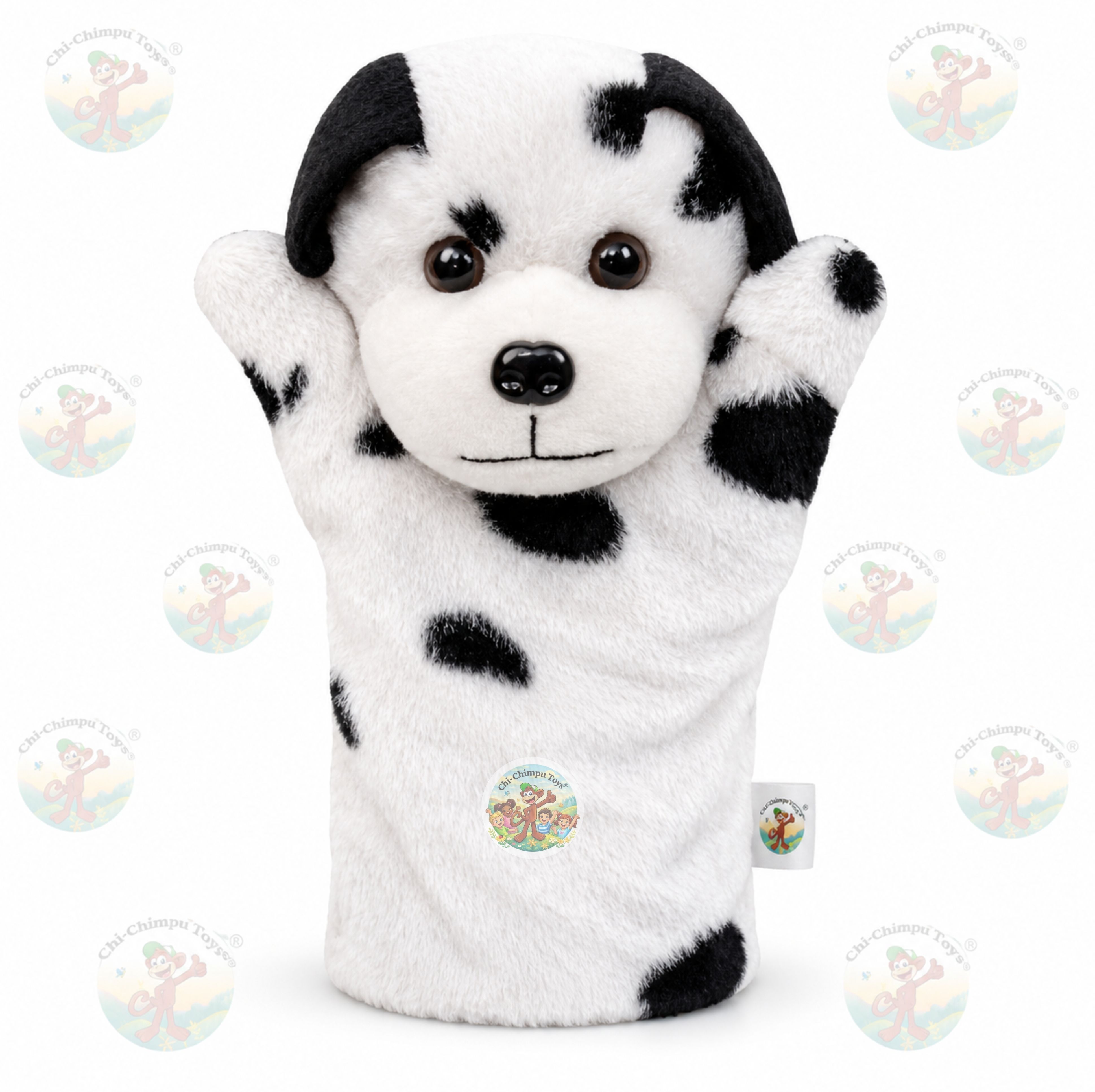 chi-chimpu toys Dalmatian Dog Hand Puppet 22 cm Soft Plush Educational Toy for Kids Hand Puppets-picture-21
