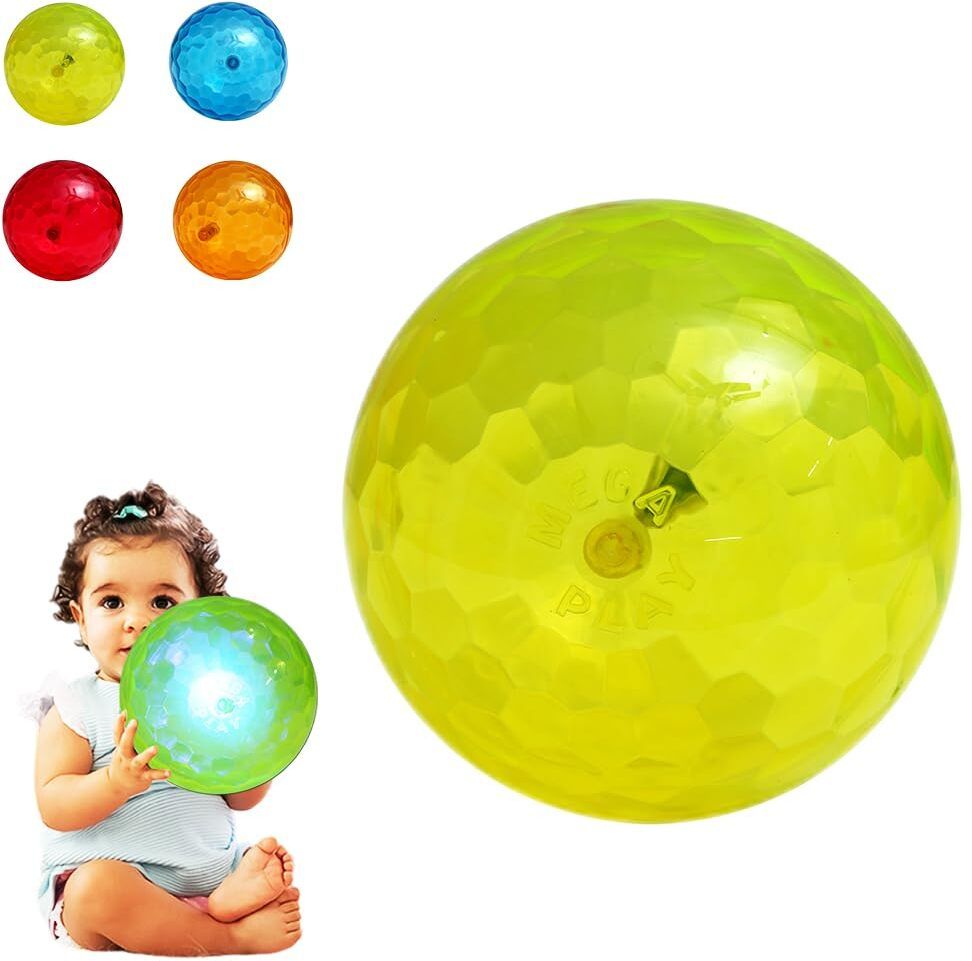 Plastic Light Ball For Kids Play Led Soft Bouncing Flashing Lightning Baby Ball Handball