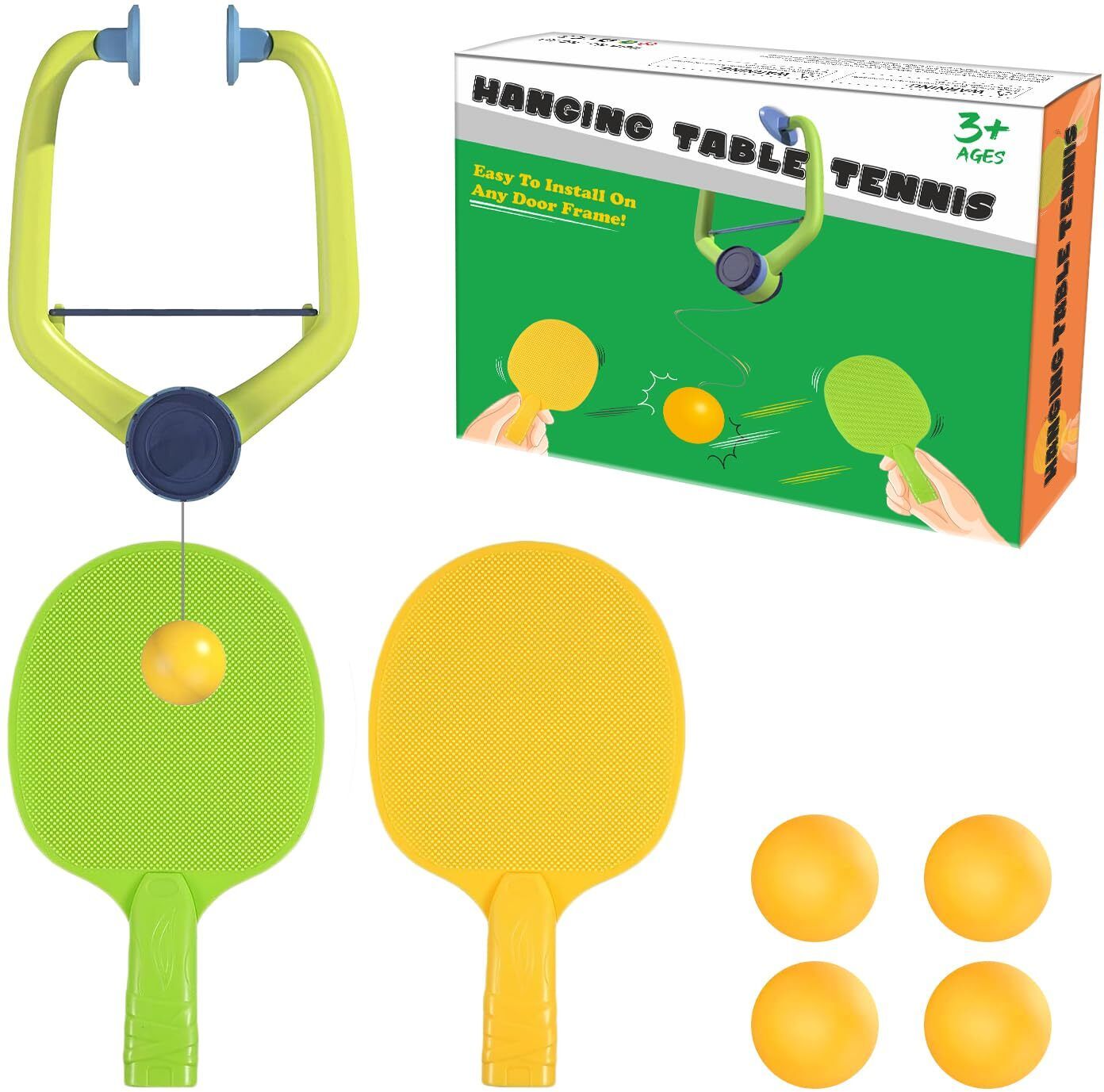 btop Hanging Table Tennis Trainer Toy for Kids Indoor Ping Pong Practice Set Age 3+ Table Tennis Kit-picture-2