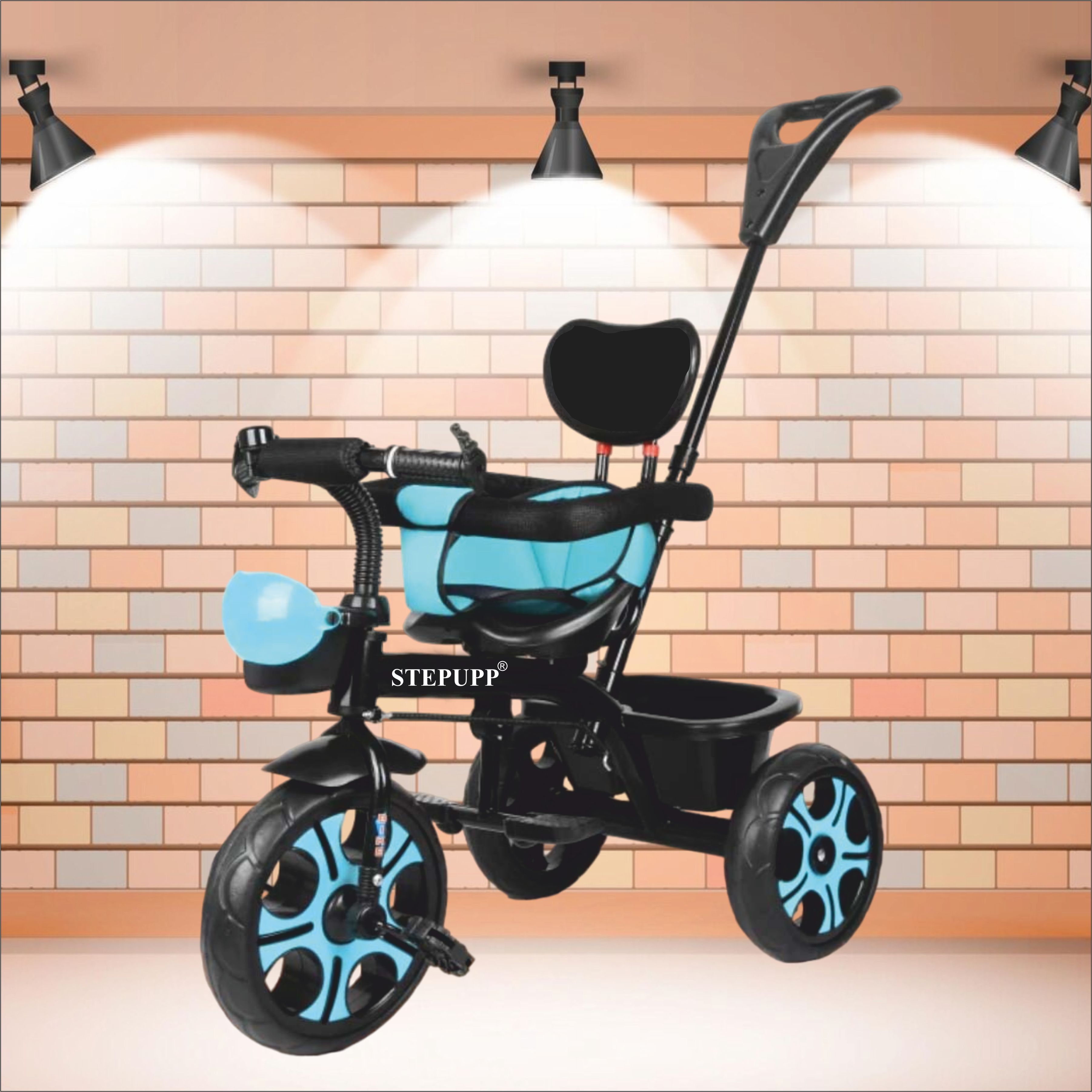 STEPUPP NEW MODAL R-1 MAXO HANDLE FOR KIDS LIGHT BLUE COLOR ST R-I NEW MAXO HANDLE LIGHT BLUE TRICYCLE-01 Tricycle-image-18