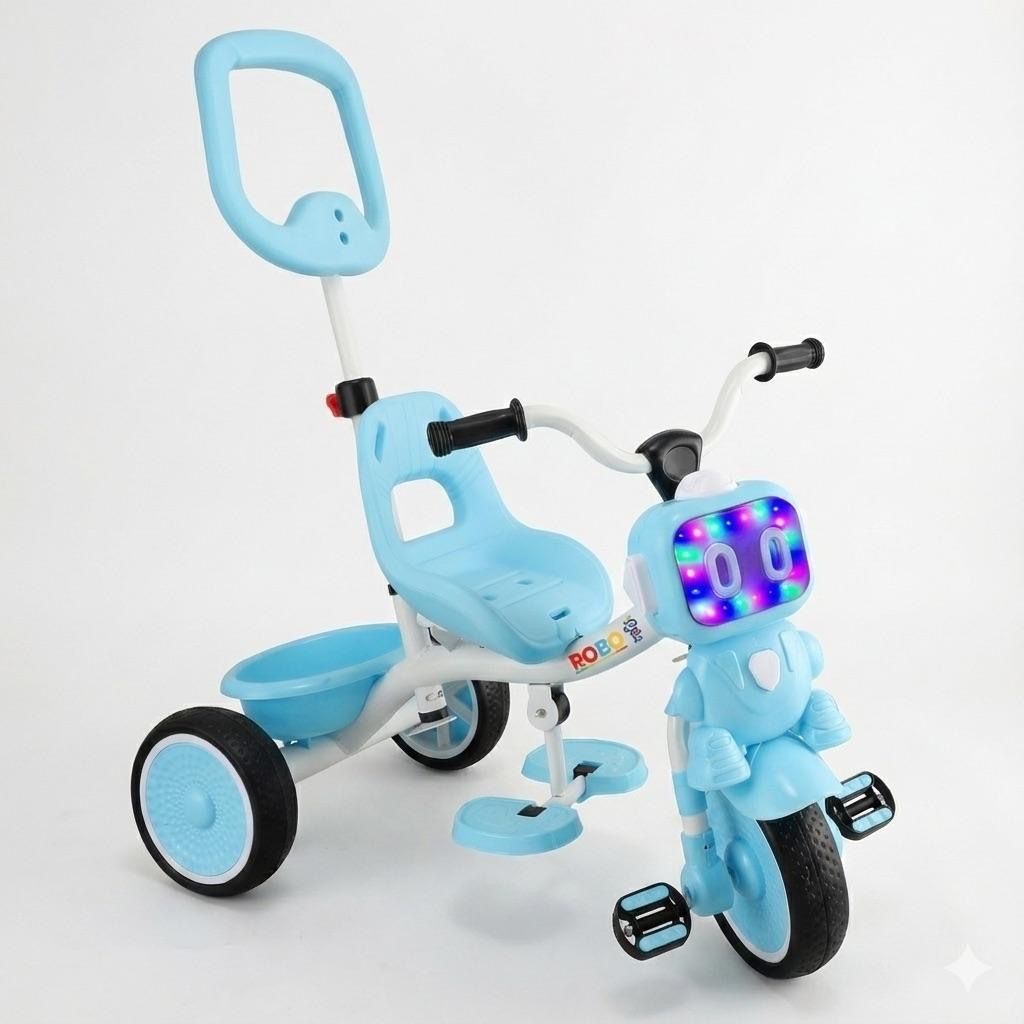 dugri Robot Tricycle Sturdy And Parental Handle Safe for Kids (Ages 2-5yrs) Trike for Baby Boys&BabyGirls Tricycle-picture-35