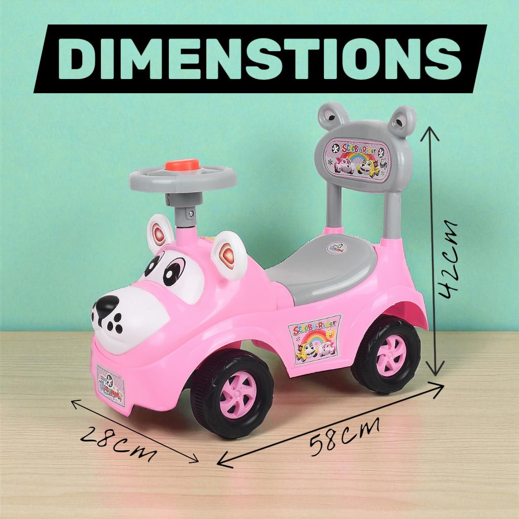 Ride-On Car for Kids | Push Rider Car with Steering & Backrest | kids scooter-image-17