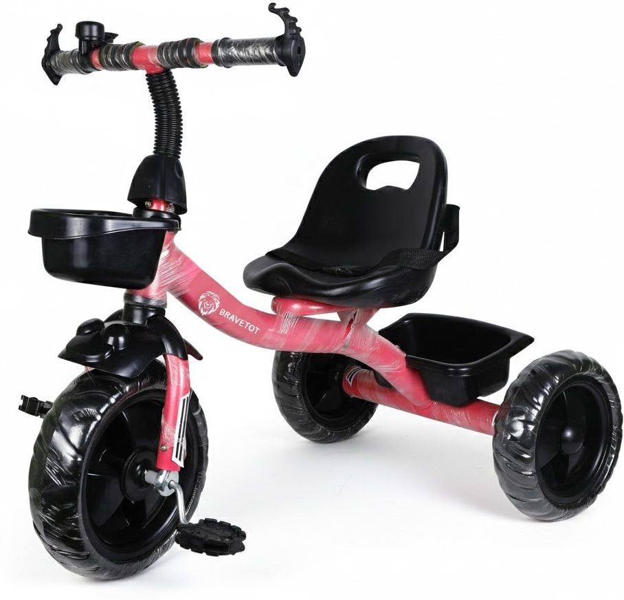 bravetot Multi-Storage Toddler Trike - Includes Safety Harness, Protective Front Fender, Interactive Bell - Tricycle-picture-14