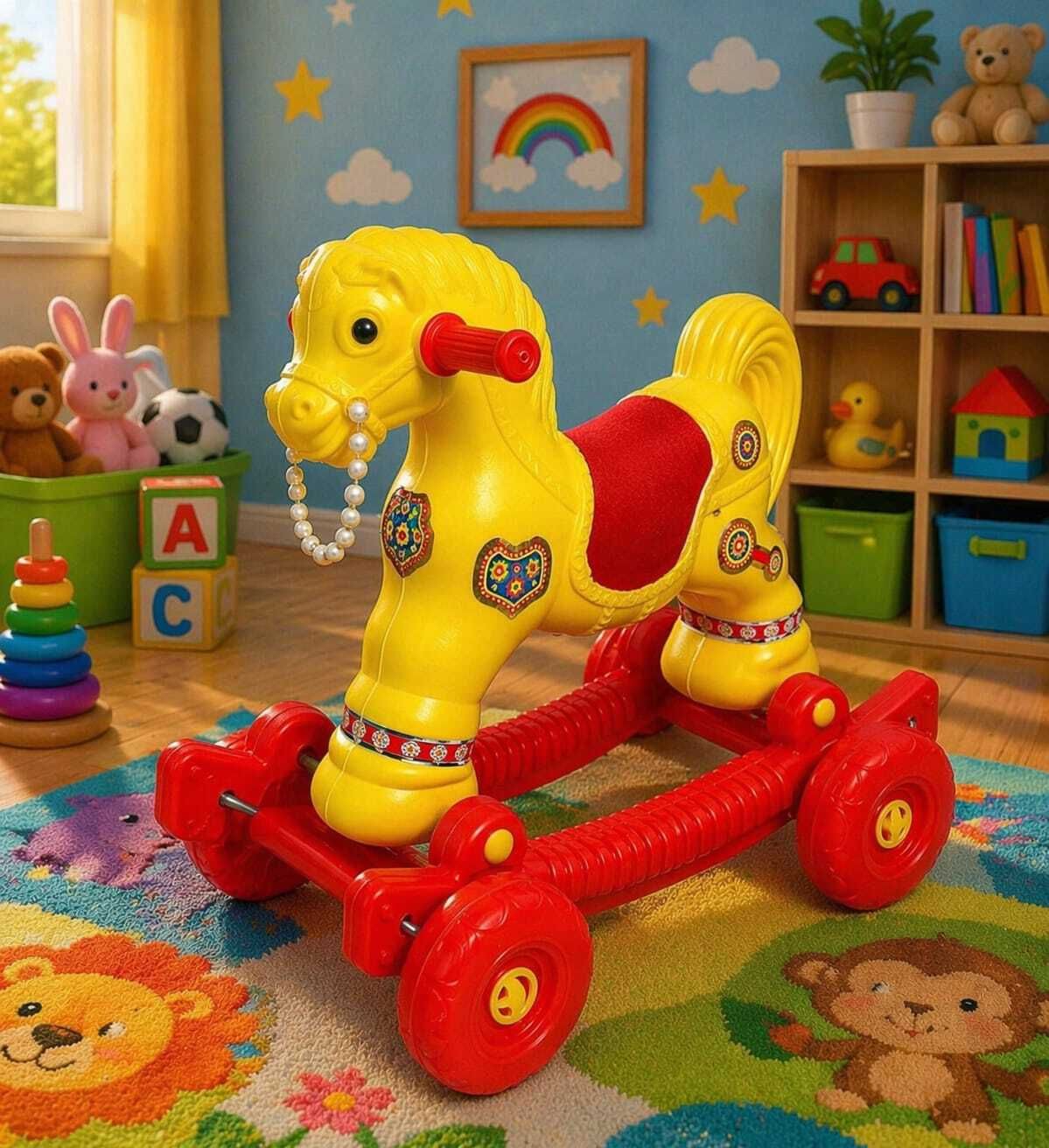 playway horset Ride-On toy for Kids0002 Horse ride and rock Tricycle-picture-1