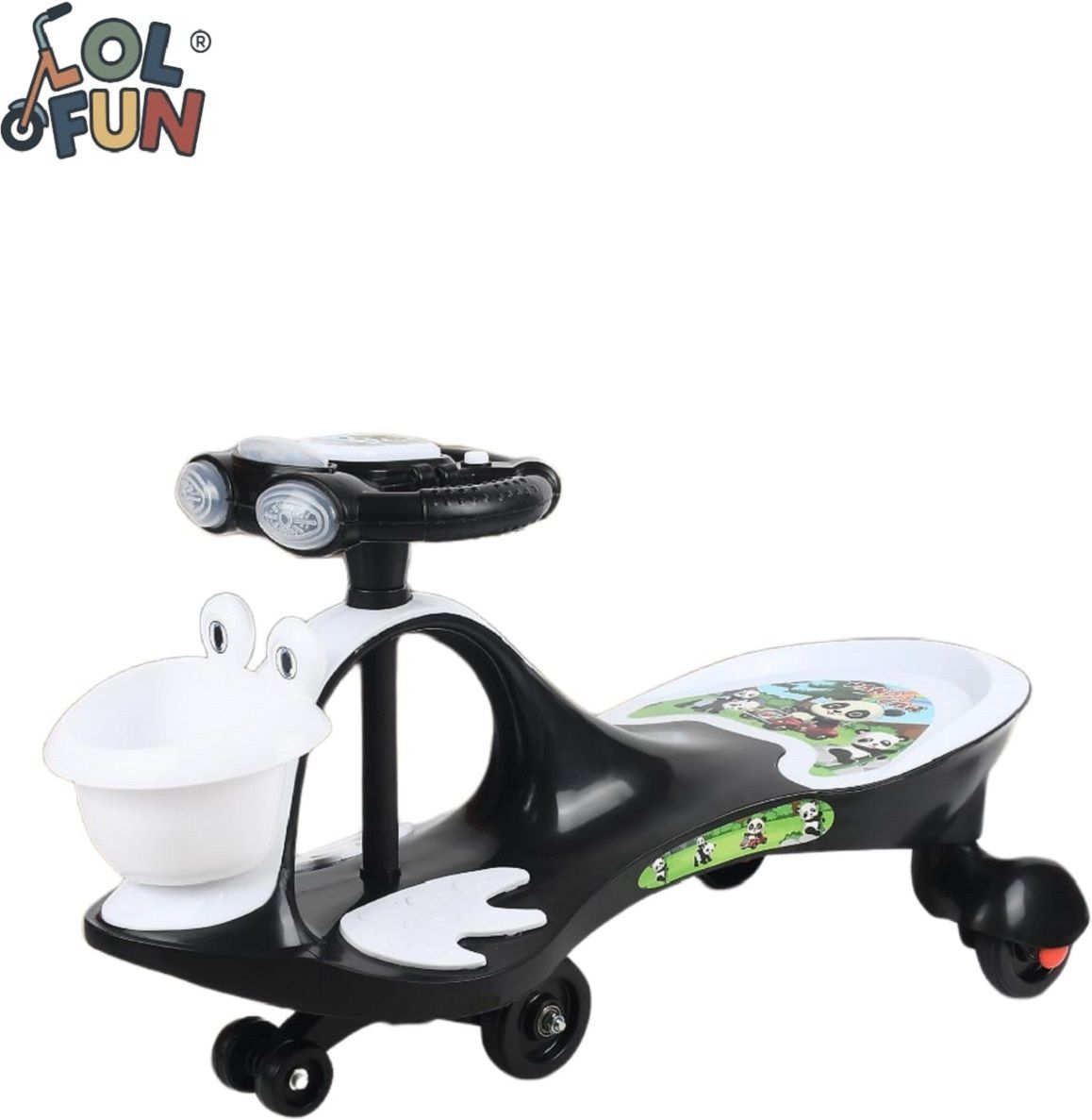 Ride-on with Bucket Face | Lights and Sounds magic car Tricycle-image-42
