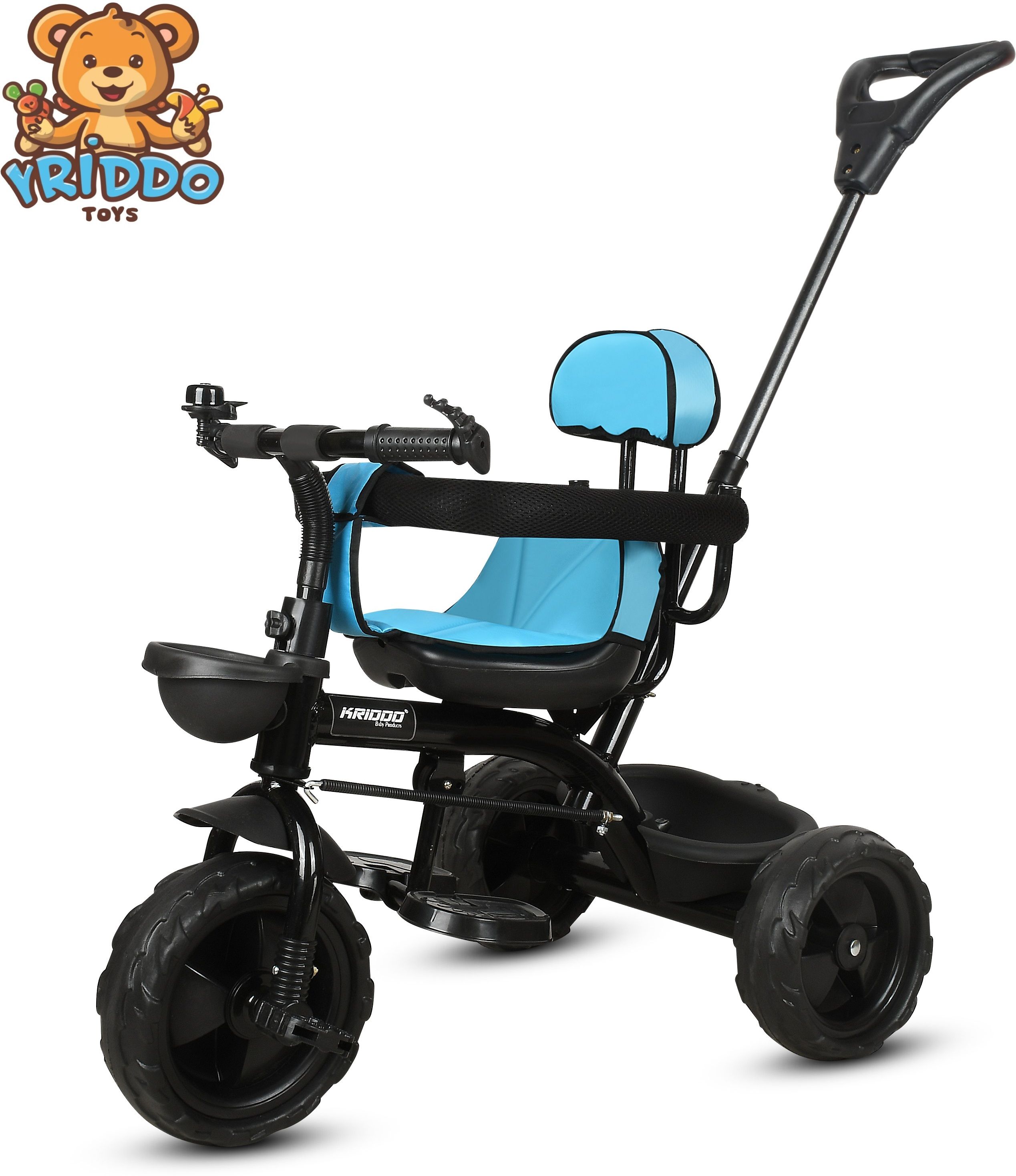 kriddo Tricycle with Parental Handle | Armrest and for Ages (1-5 years) ER 04 Tricycle-picture-5