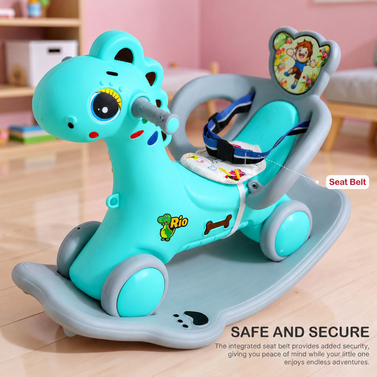 kurb Rio Dinosaur Ride on Toy Convertible Toy RIO Tricycle-picture-13