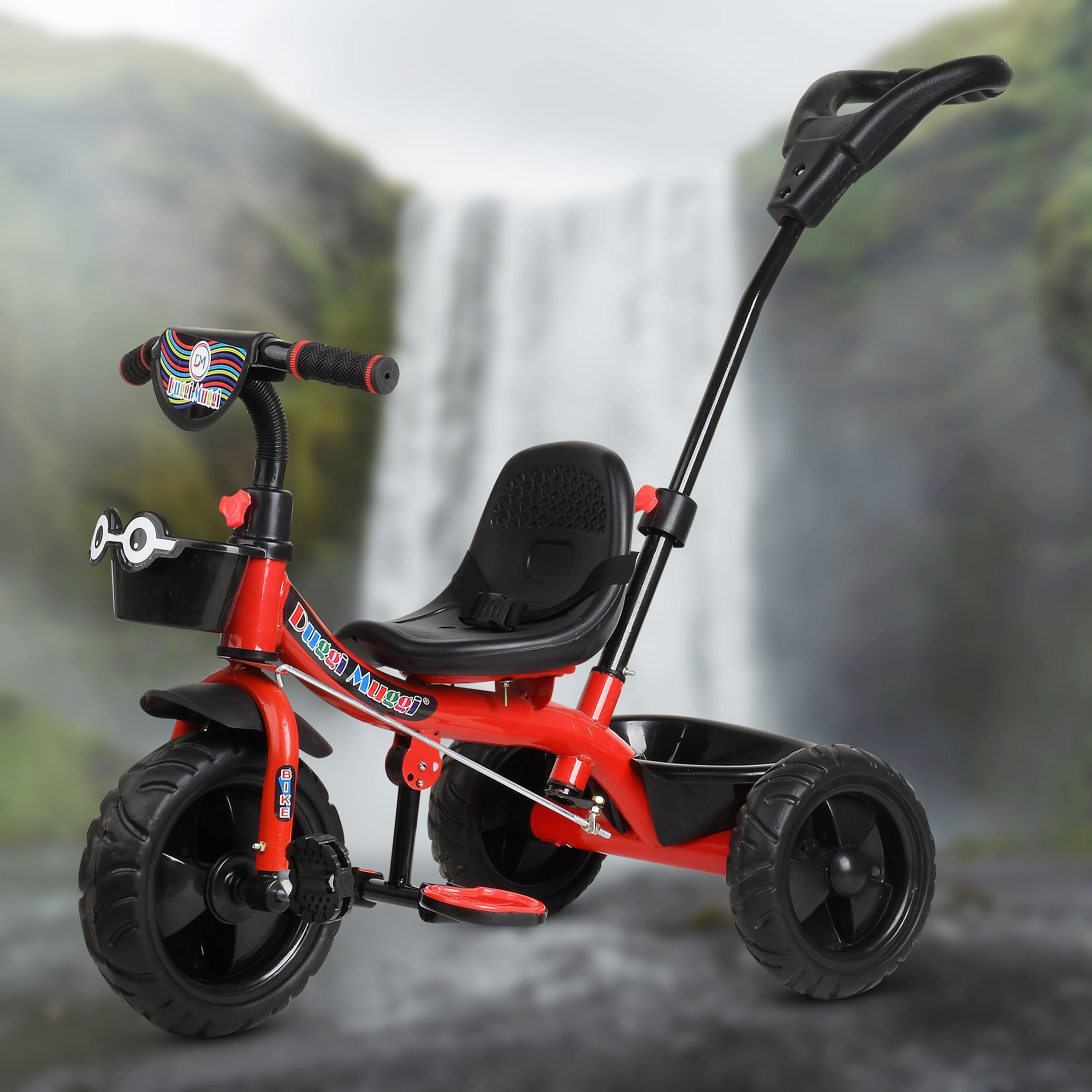 Stylish Tricycle with Back Puch Handle,Storage Basket and Safety Belt Red Trike for Boys and Girls Age Group 2 to 5 Years Tricycle Tricycle-image-20