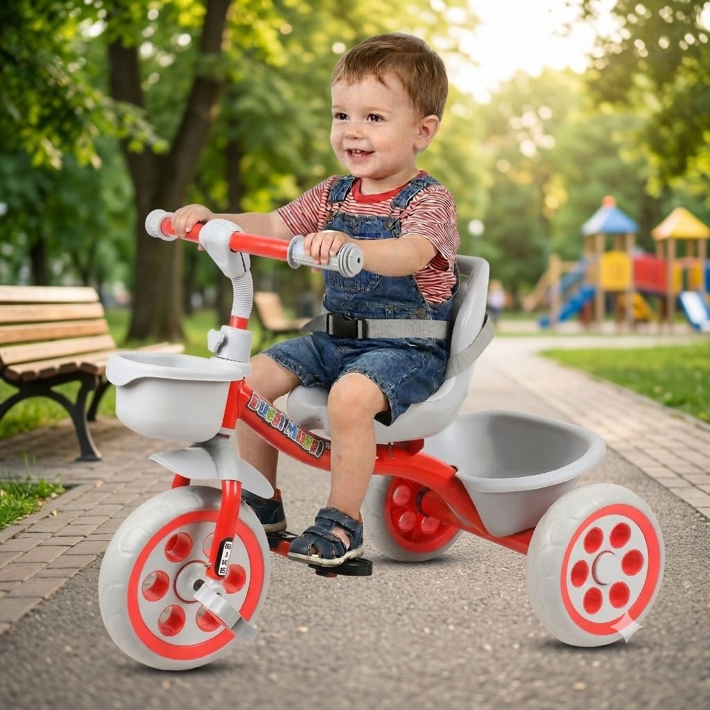 dugri Tricycle for Kids 2-5 Years - Ticycle for Kids with Seat Belt, Bike for Kids with 3 EVA Wheels,Basket for Toys Tricycle Tricycle-picture-42