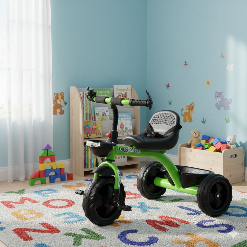 Smartest and Safest Tricycle with Eva Wheels,Storage Basket storage basket,Rubber Tyre,Comfort Seat Tricycle-image-40