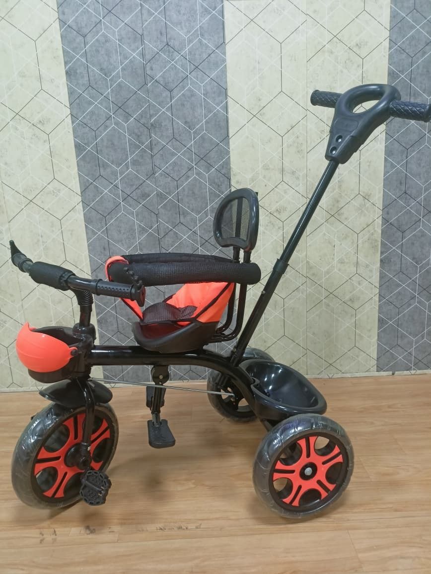 kids tricycle stroller with canopy and push handle for toddlers safe rides Tricycle-image-20