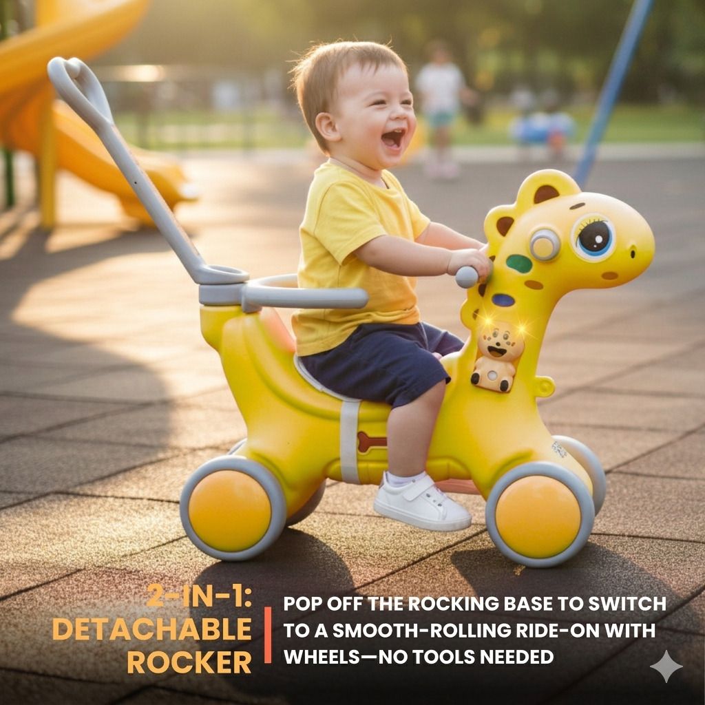 Kids Dinosaur Rocking Toy with Parent Handle Blue Dino DLX Tricycle-image-30