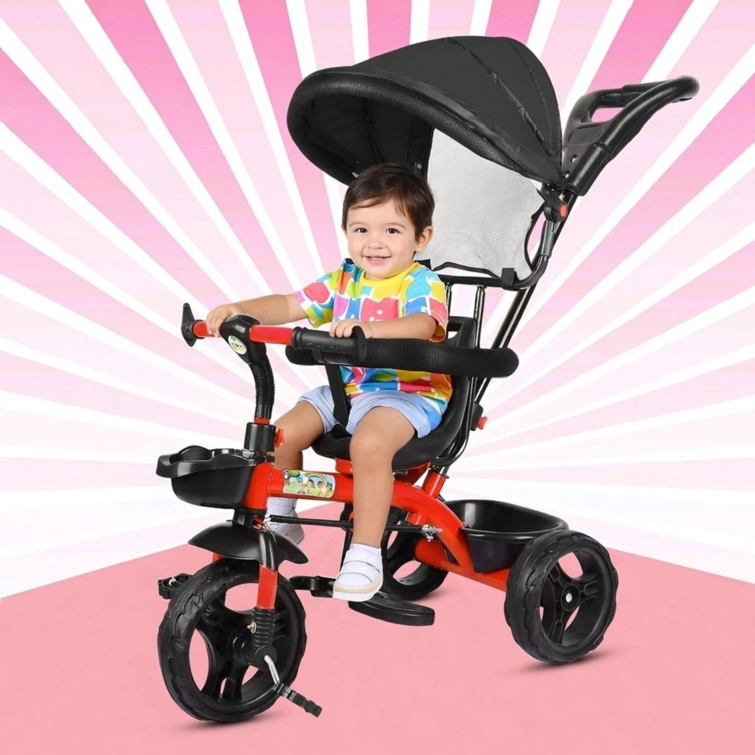 dugri Premium Baby Cycle,Sefty Belt,Storage Basket Canopy for Kids Tricycle Tricycle-picture-7