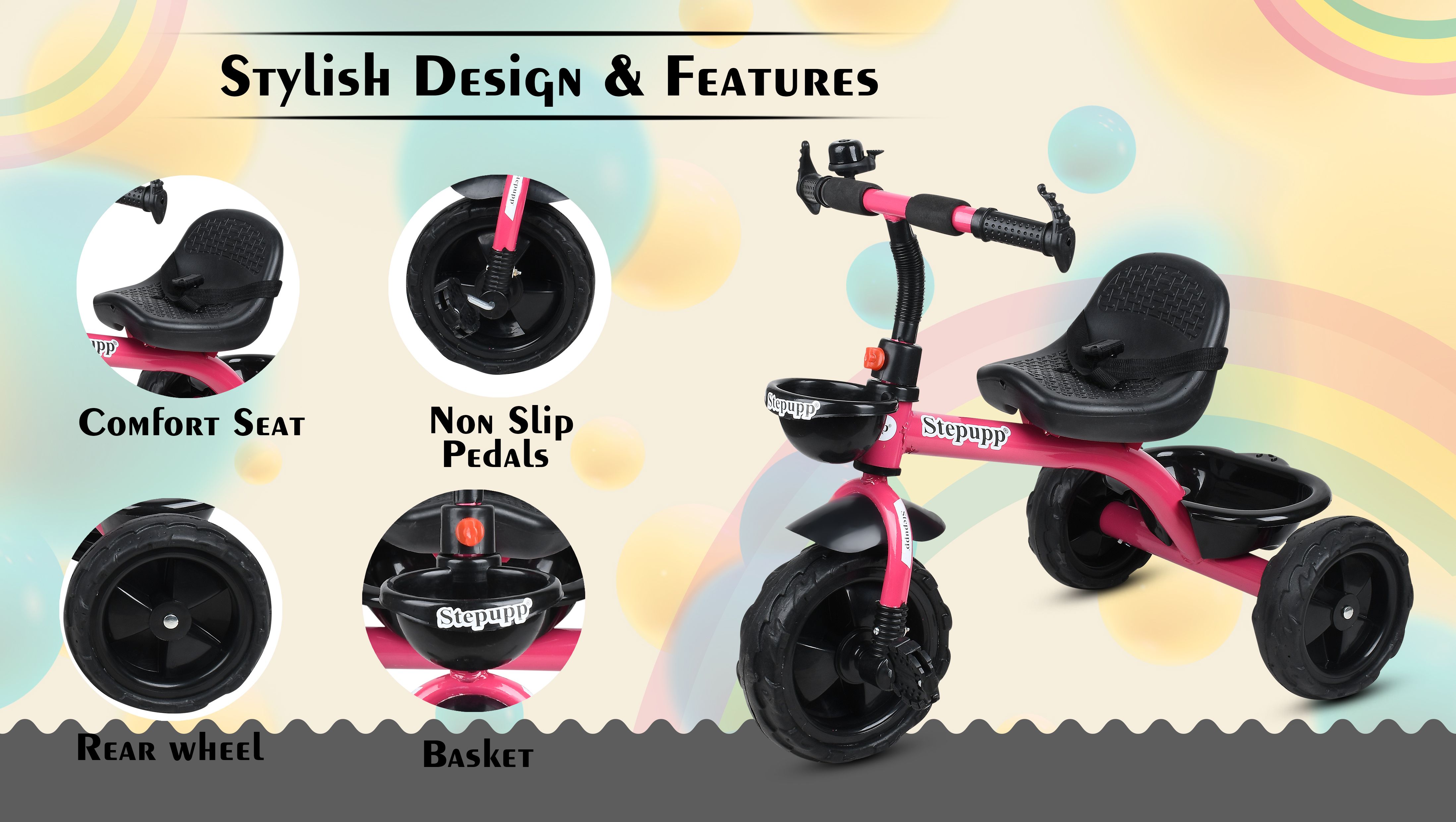 BST 01 Kids Tricycle For Kids with Best Quality Tricycle-image-46
